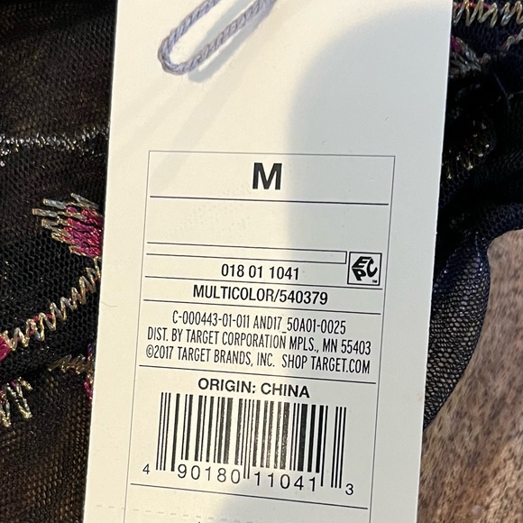 A New Day Sheer Embroidered Floral Top Size Medium NWT - Picture 7 of 12